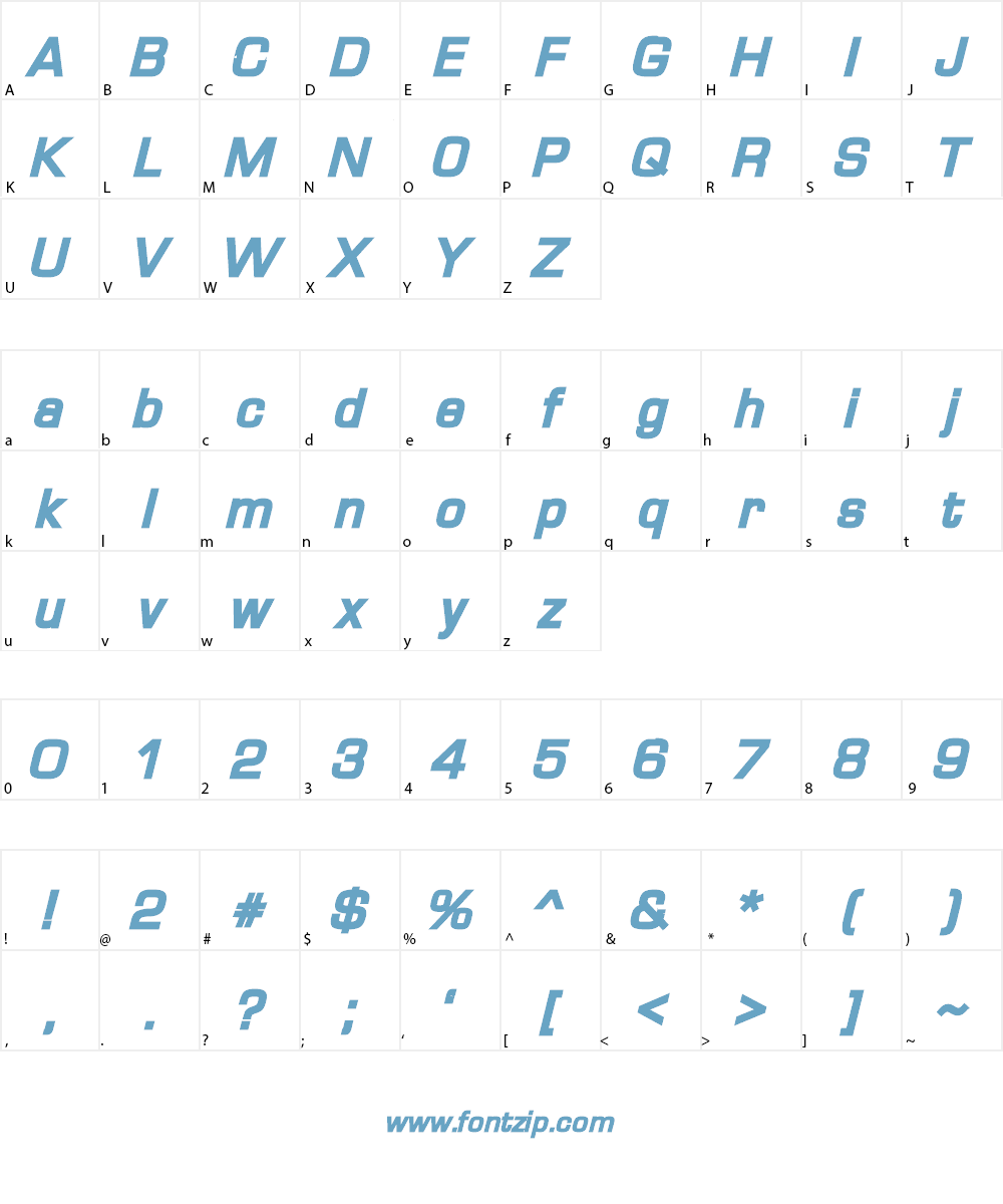 Waukegan LDO Font Character